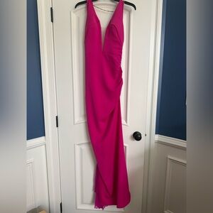 Nicole Bakti Hot Pink Gown Size 6